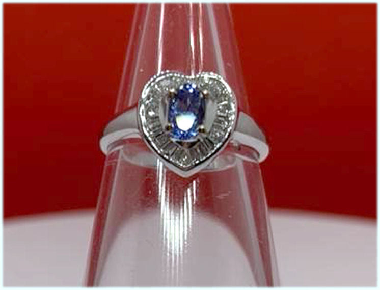 1.50ct Amethyst & Diamond Ring in 14K White Gold
