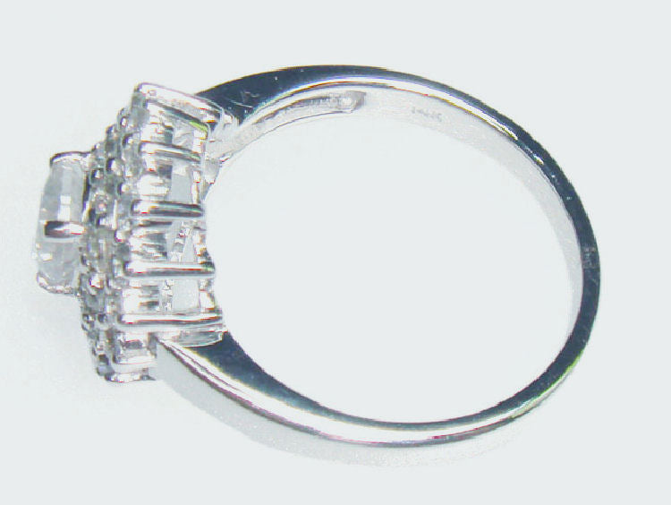 1.29ct Diamond Cluster Ring in 14K White Gold
