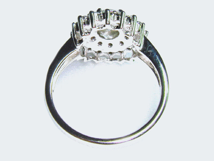 1.29ct Diamond Cluster Ring in 14K White Gold