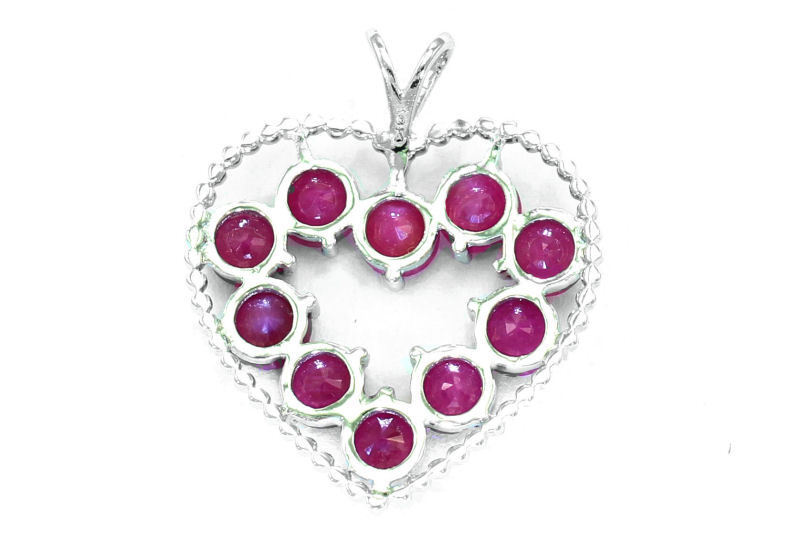 2.86ct Ruby Necklace in 18K White Gold