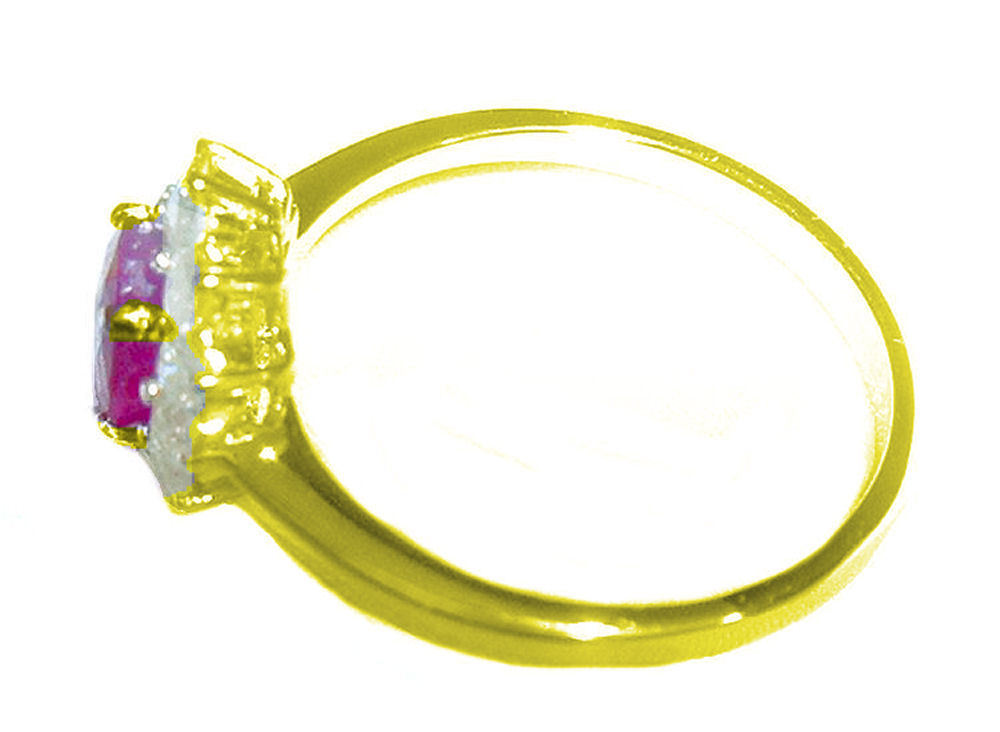 1.14ct Ruby & Diamond Ring in 14K Yellow Gold