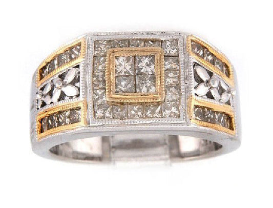 1.48ct Diamond Ring in 14K Two-Tone Gold