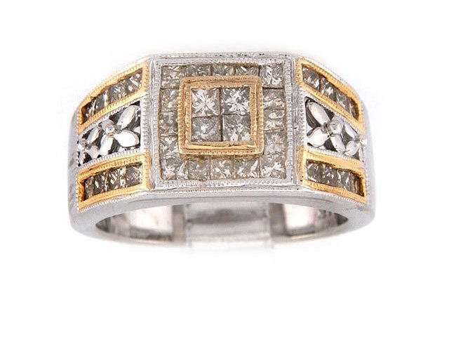 1.48ct Diamond Ring in 14K Two-Tone Gold