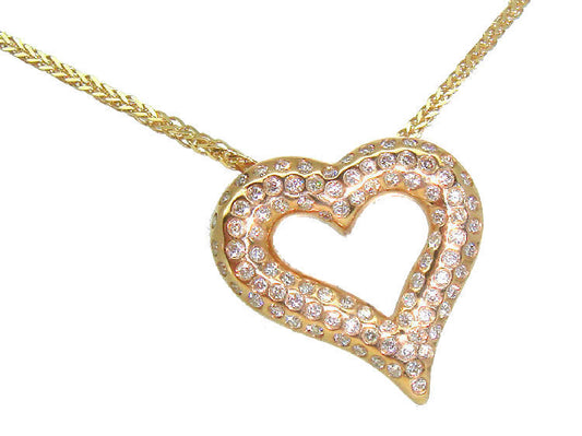 0.39ct Heart-Shaped Diamond Necklace in 18K Yellow Gold