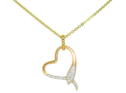 0.10ct Diamond Necklace in 18K Yellow Gold - Necklace Length (43.30cm)