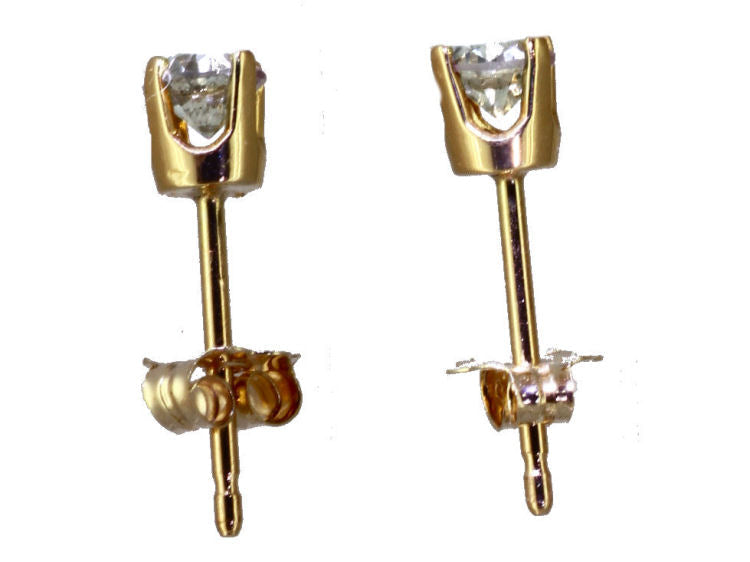 0.35ct Stud Diamond Earrings in 14K Yellow Gold