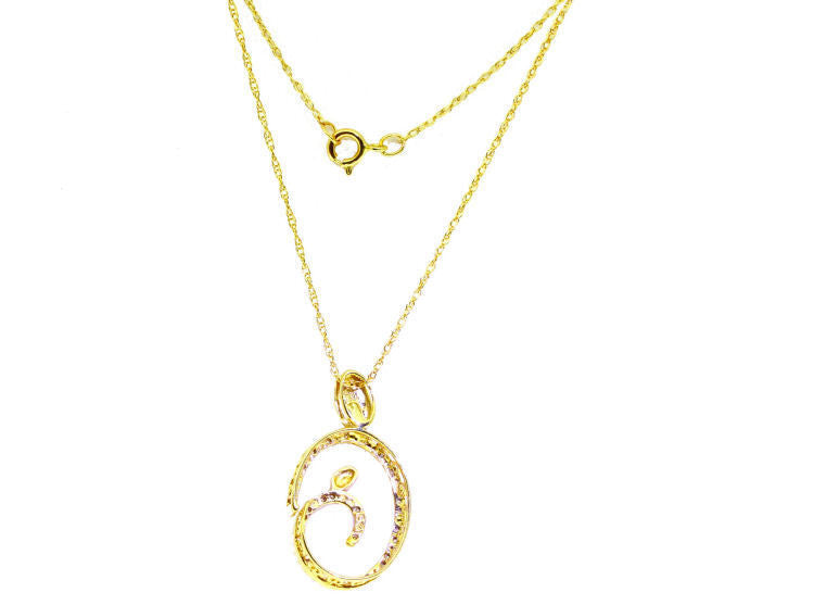 0.10ct Diamond Necklace in 10K Yellow Gold