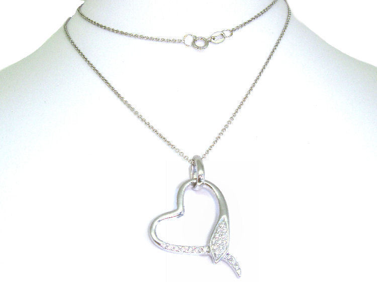 0.10ct Diamond Necklace in 18K White Gold - Necklace Length (46.30cm)