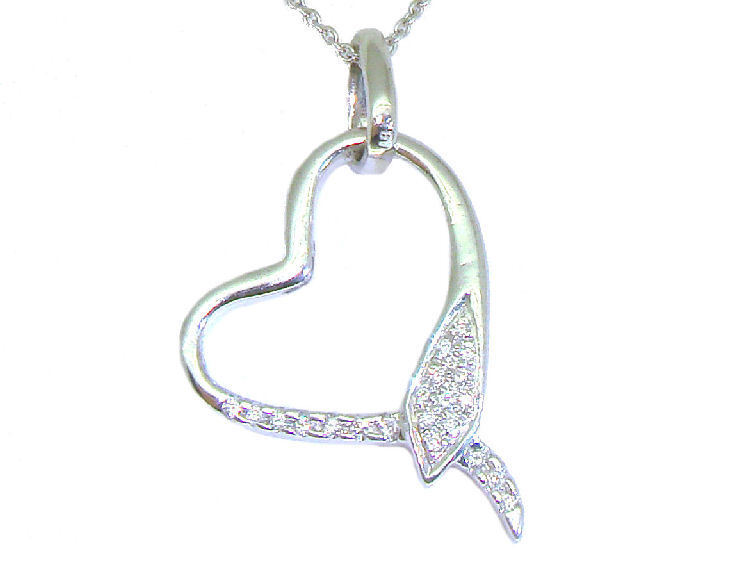 0.10ct Diamond Necklace in 18K White Gold - Necklace Length (46.30cm)