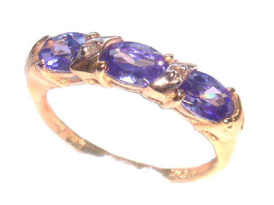 1.54ct Tanzanite & Diamond Ring in 10K Yellow Gold