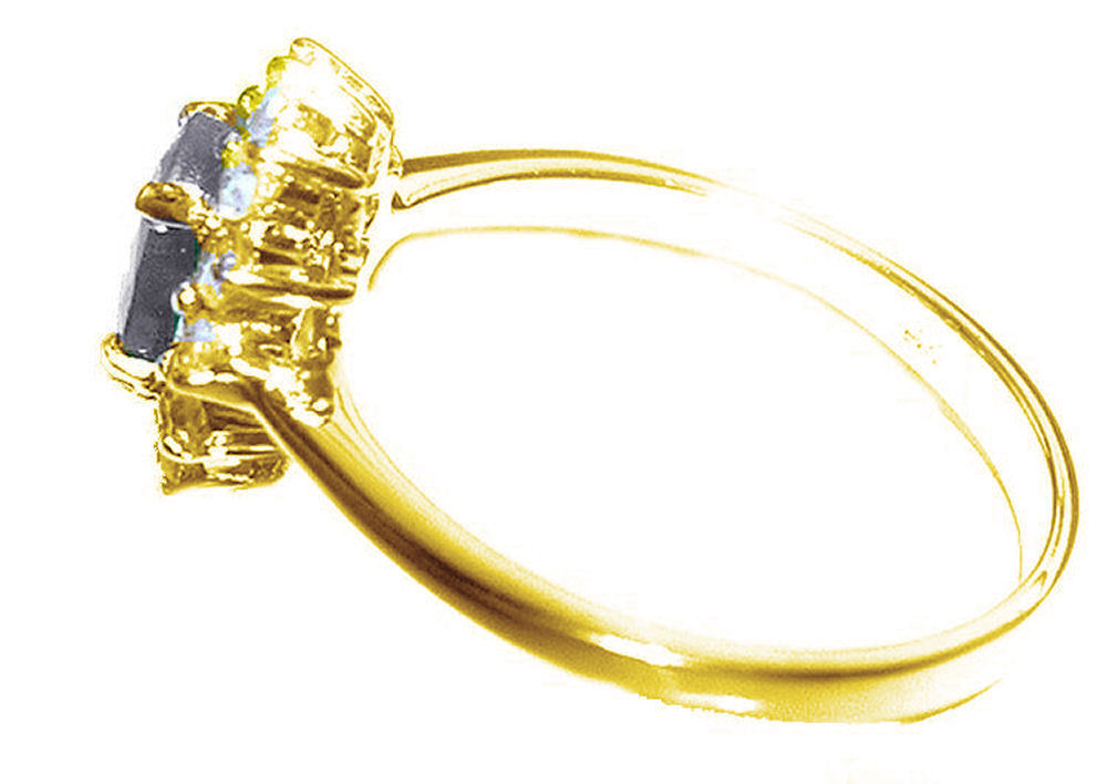 1.14ct Sapphire & Diamond Ring in 14K Yellow Gold